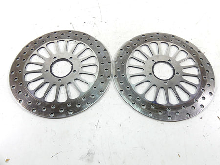 2002 Harley Touring FLHTC Electra Glide Front Chrome Brake Rotor Disc Set {{ shop.shopifyCountryName }} - Mototech271