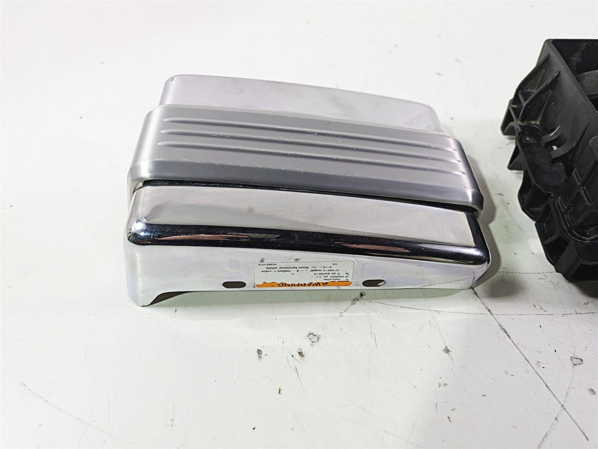 2007 Harley FXDWG Dyna Wide Glide Right Battery Tray & Chrome Cover 66375-06 {{ shop.shopifyCountryName }} - Mototech271