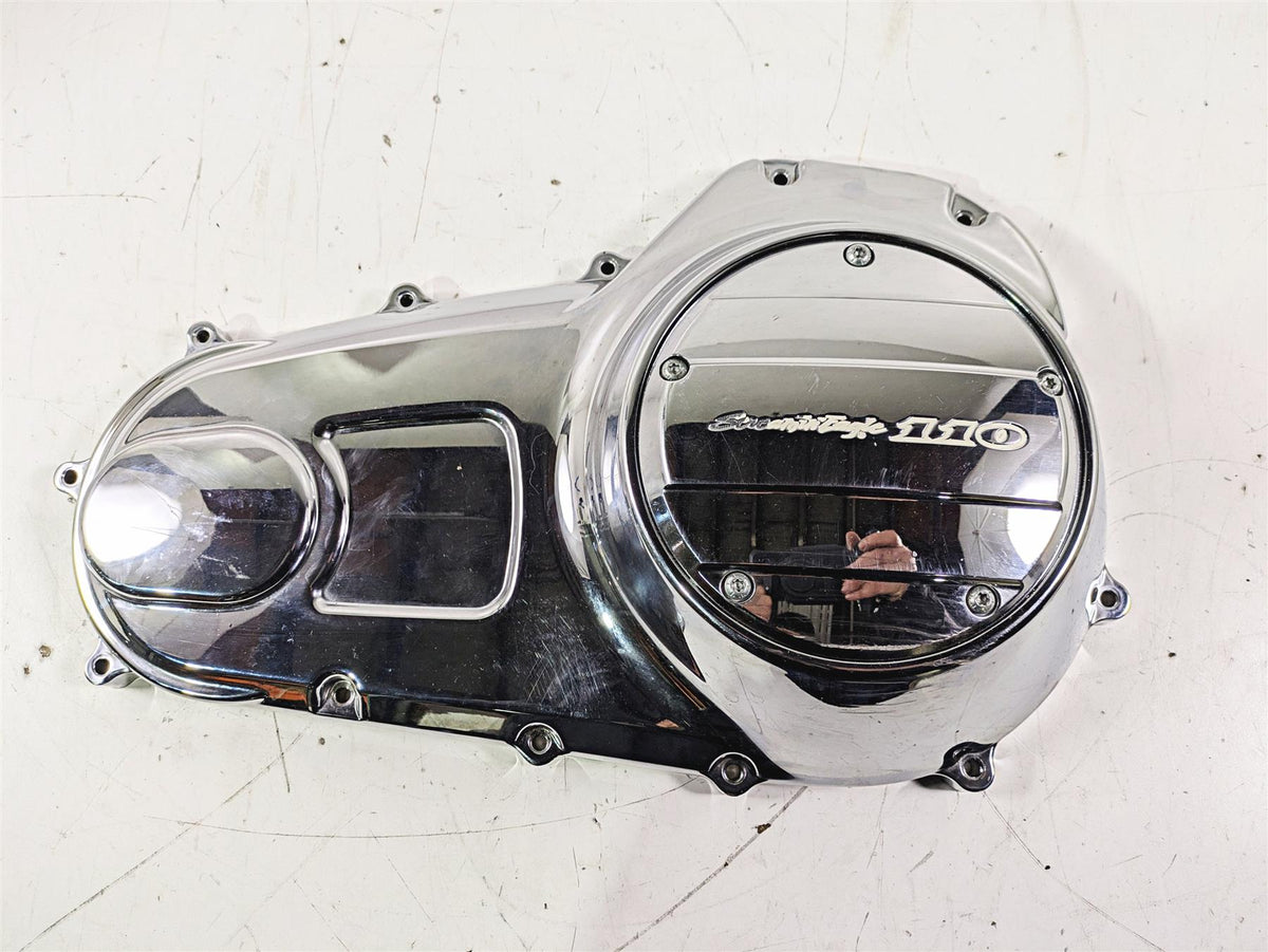2007 Harley Touring FLHTCU SE CVO E-Glide Outer Primary 110 Derby Cover 60685-07 {{ shop.shopifyCountryName }} - Mototech271