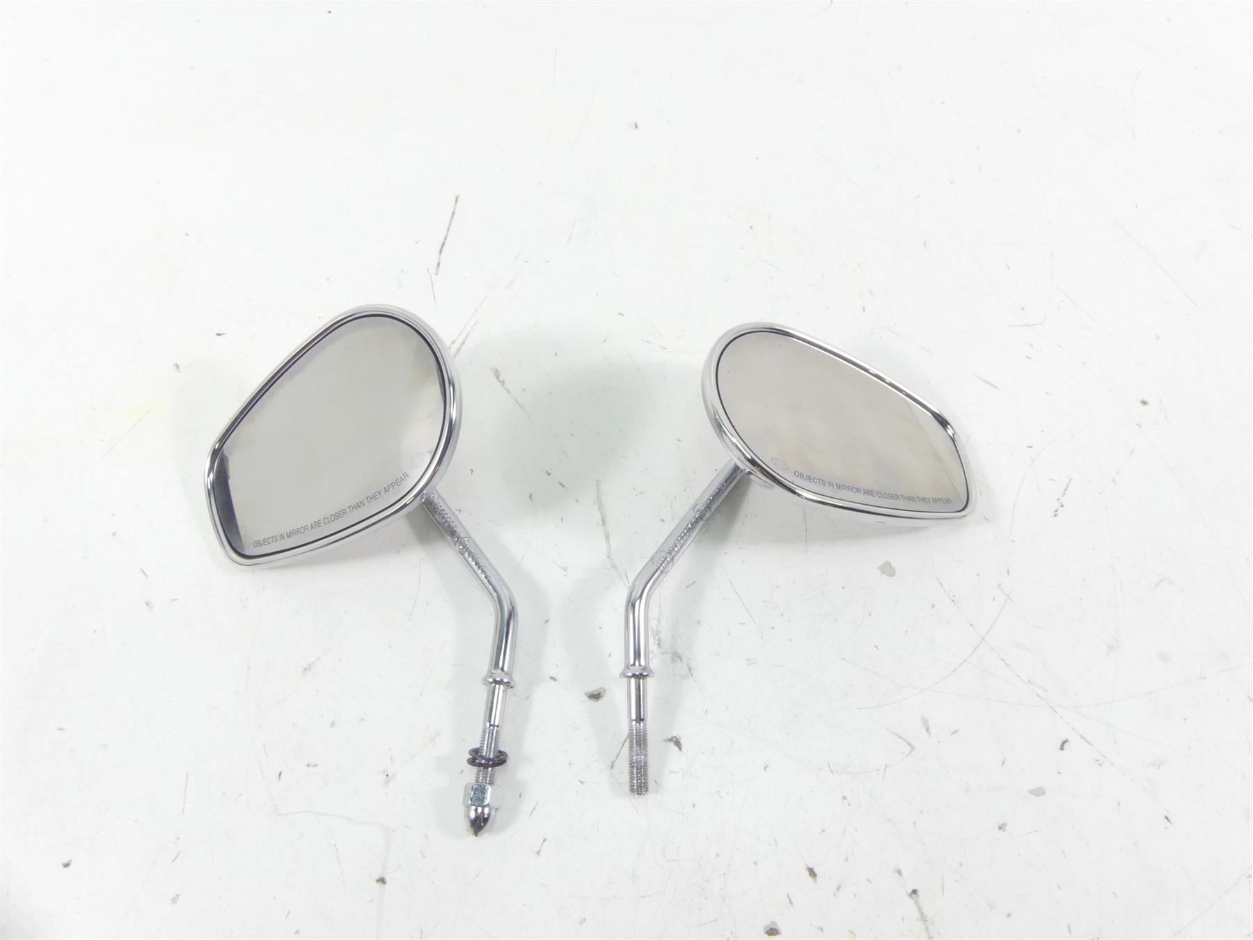 2014 Harley FXDL Dyna Low Rider Chrome Rear View Mirror Set 91840-03 91845-03