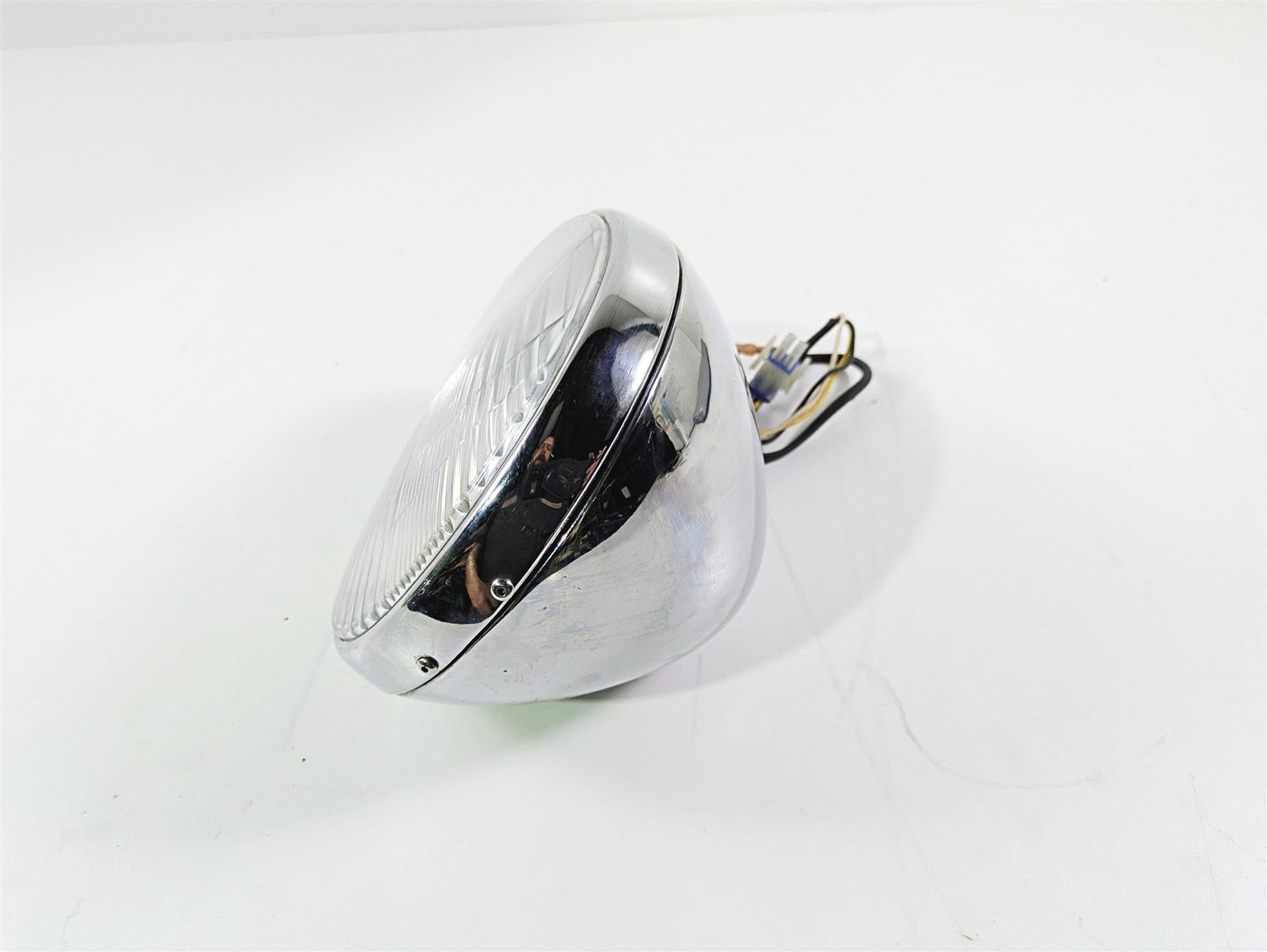 2002 Indian Spirit Deluxe Headlamp Light Lamp Lens & Bucket & Mount 68-126 {{ shop.shopifyCountryName }} - Mototech271