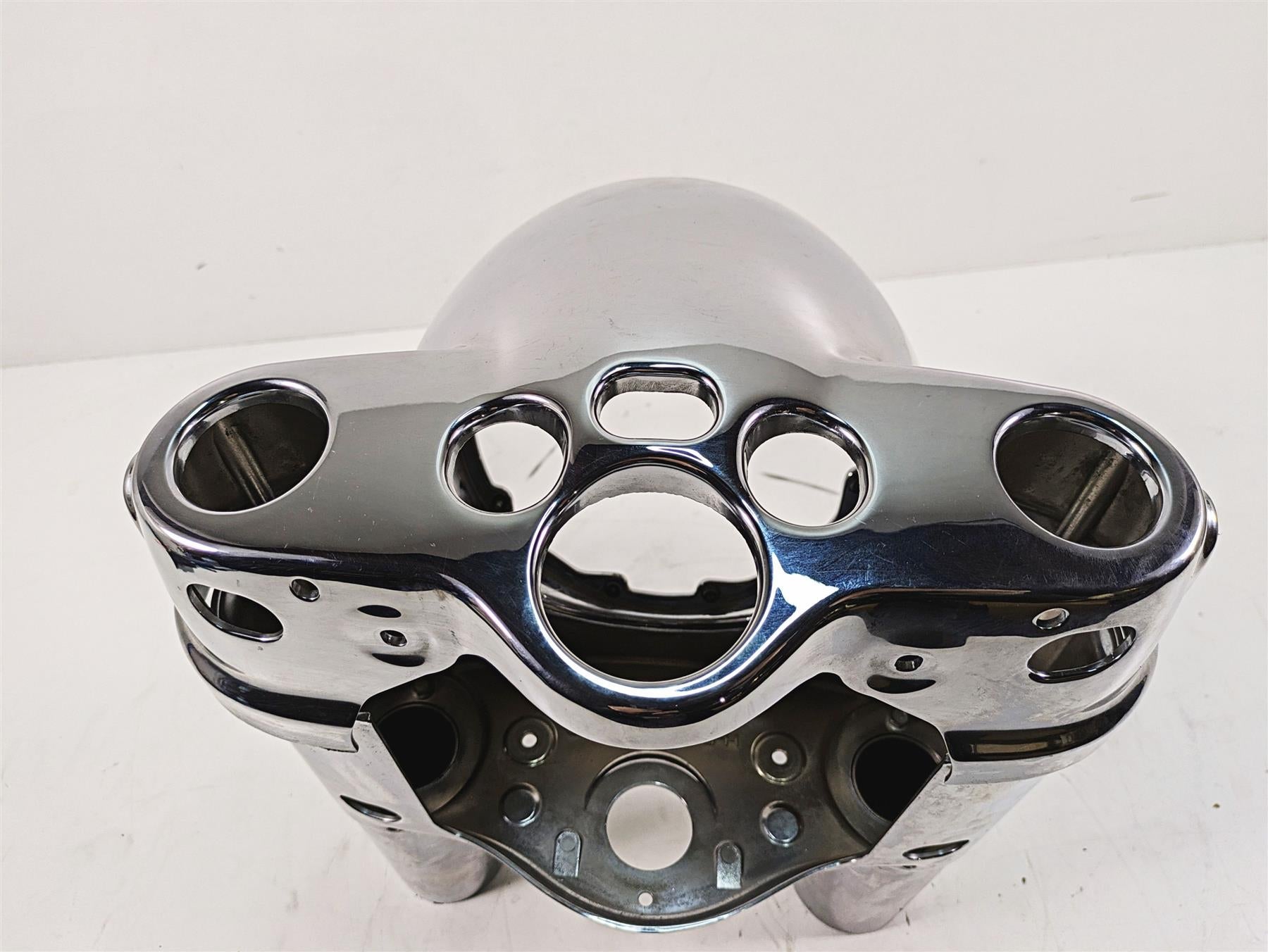 2012 Harley FLD Dyna Switchback Chrome Headlight Head Light Nacelle Set 61400078 {{ shop.shopifyCountryName }} - Mototech271