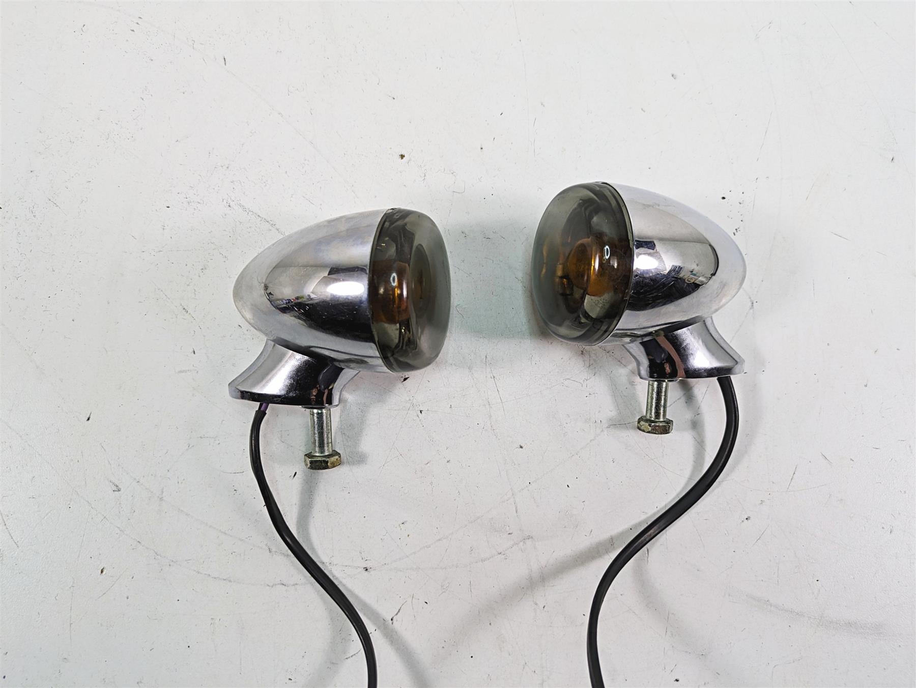 2009 Harley Dyna FXDFSE CVO Fat Bob Rear Smoked Blinker Turn Signal Set 69196-03 {{ shop.shopifyCountryName }} - Mototech271