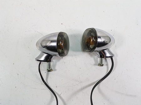 2009 Harley Dyna FXDFSE CVO Fat Bob Rear Smoked Blinker Turn Signal Set 69196-03 {{ shop.shopifyCountryName }} - Mototech271