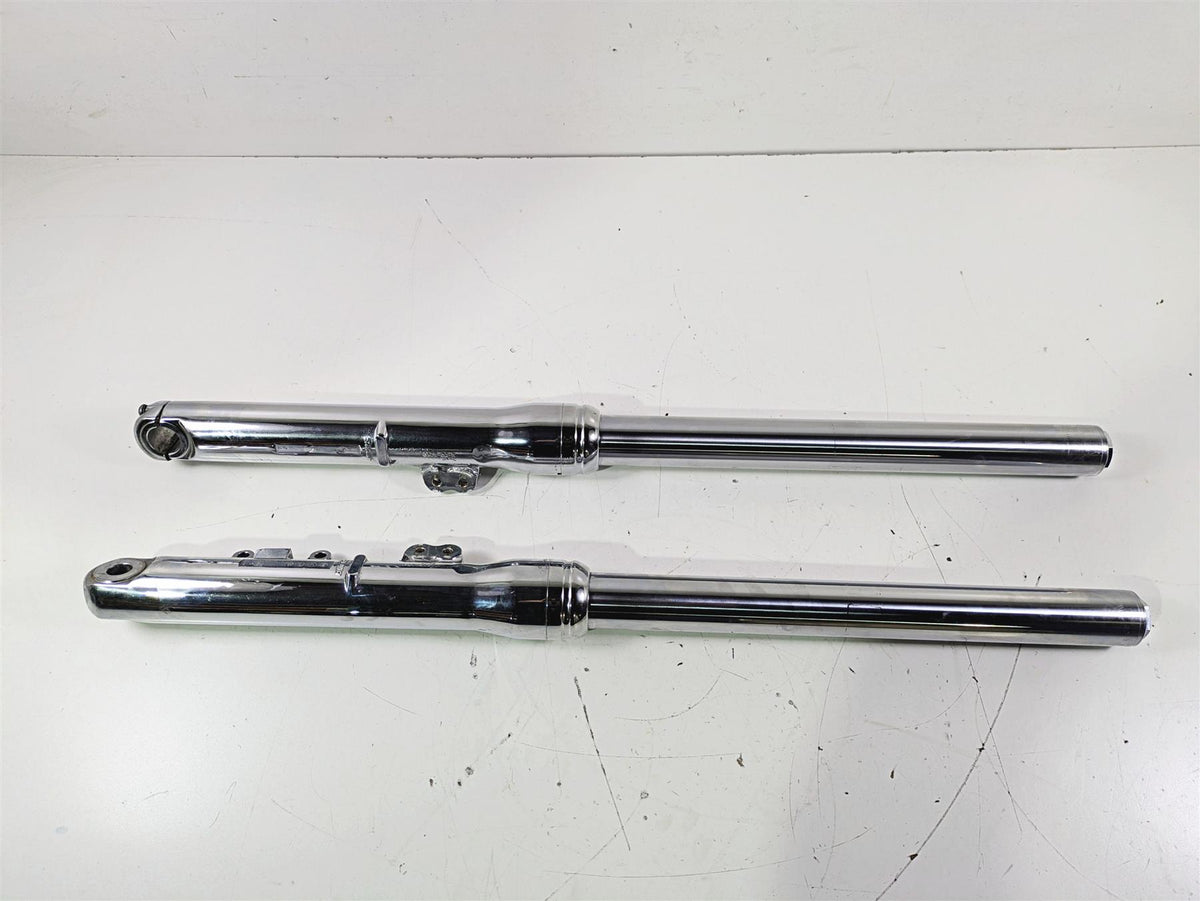 2007 Harley FXDWG Dyna Wide Glide Straight Chrome Front Fork Leg Set 47288-06A {{ shop.shopifyCountryName }} - Mototech271