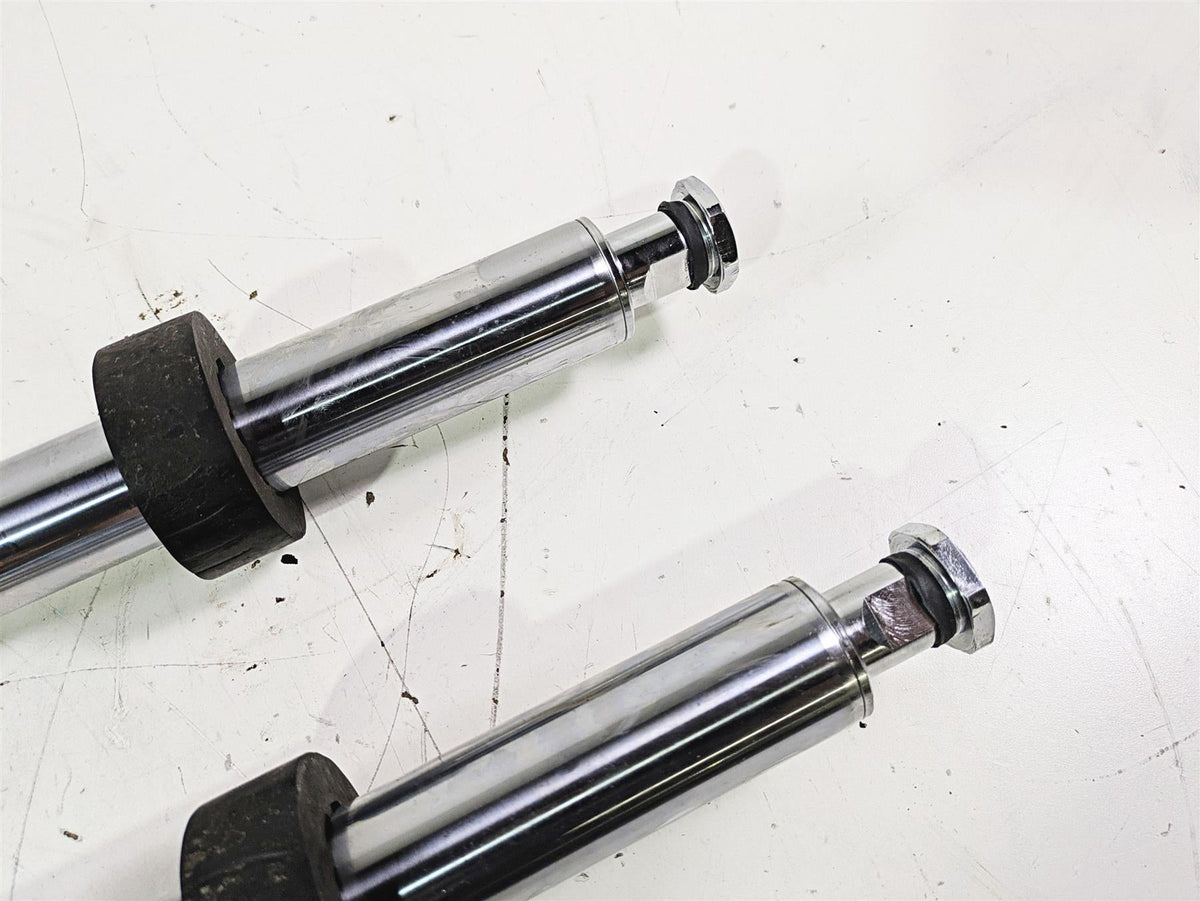 2003 Harley Touring FLHTCUI E-Glide 100th Chrome Front Fork Legs 41mm 46495-02A {{ shop.shopifyCountryName }} - Mototech271