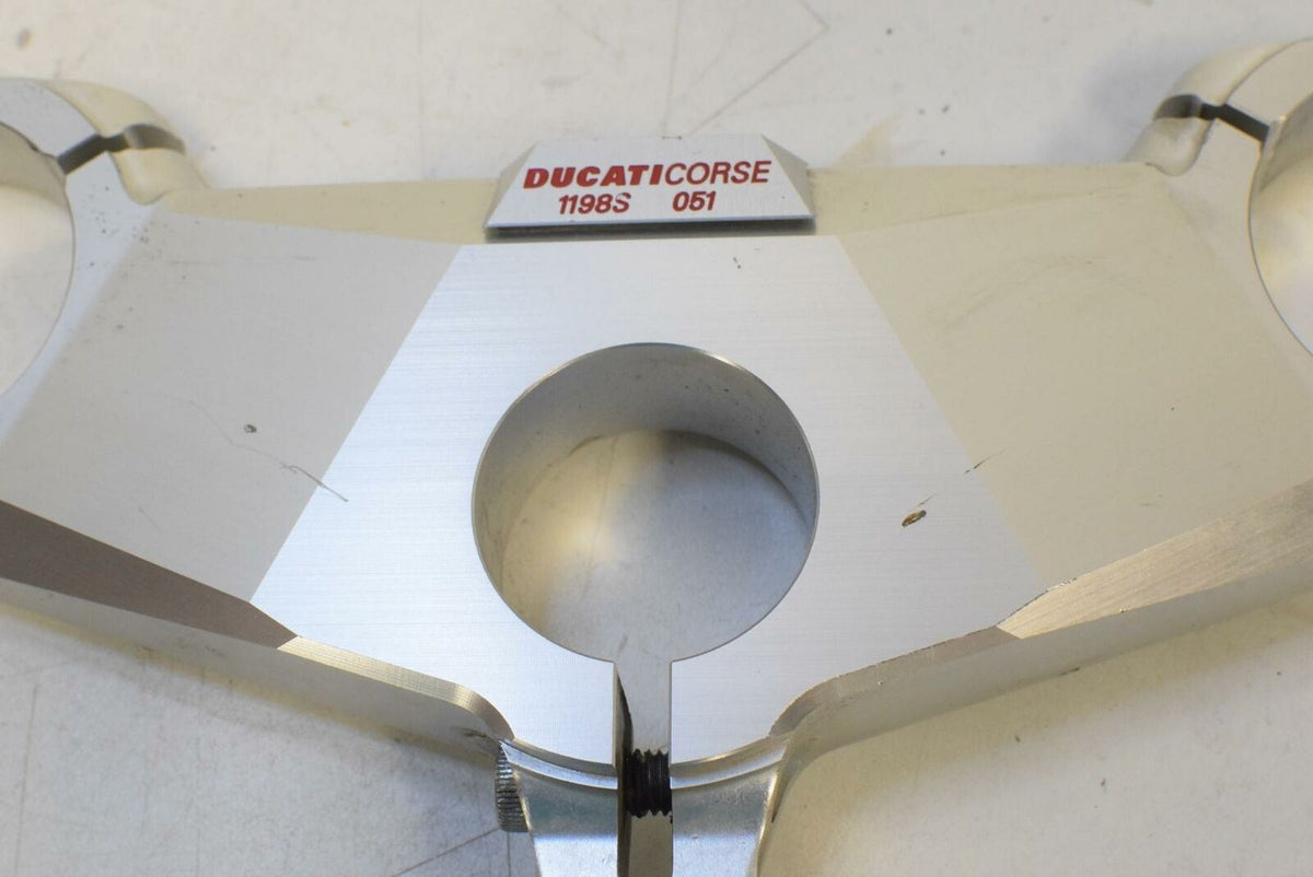 2010 Ducati 1198 S Corse Upper Triple Tree Steering Clamp #051 34110721A {{ shop.shopifyCountryName }} - Mototech271