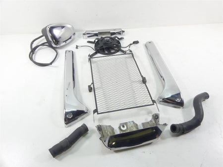 2008 Honda V-Twin VTX1800 N3 Radiator Chrome Cover Set & Fan 19044-MCV-N30 {{ shop.shopifyCountryName }} - Mototech271
