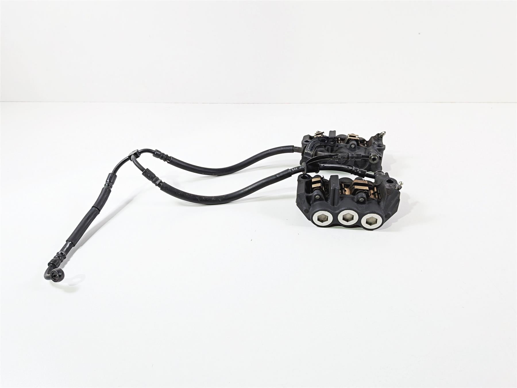 2008 Yamaha YZF R1 RN19 Front Brake Caliper Set 6 Piston & Lines 4C8-2580T-01-00 {{ shop.shopifyCountryName }} - Mototech271