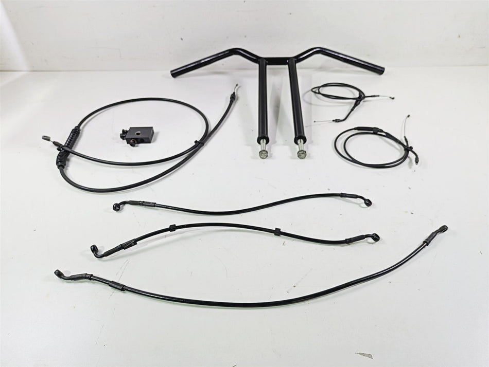 2015 Harley FXDF Dyna Fat Bob Handlebar Handle Bar 14" Tall & Cables {{ shop.shopifyCountryName }} - Mototech271