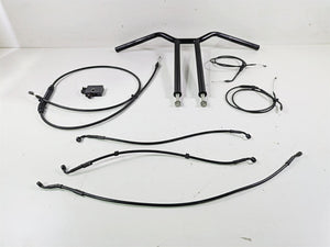 2015 Harley FXDF Dyna Fat Bob Handlebar Handle Bar 14" Tall & Cables
