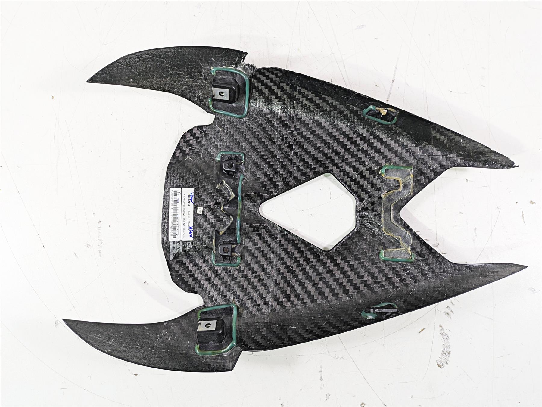 2020 Triumph Daytona 765 Moto2 Rear Lower Carbon Fender Cover -Damage T2309788 {{ shop.shopifyCountryName }} - Mototech271