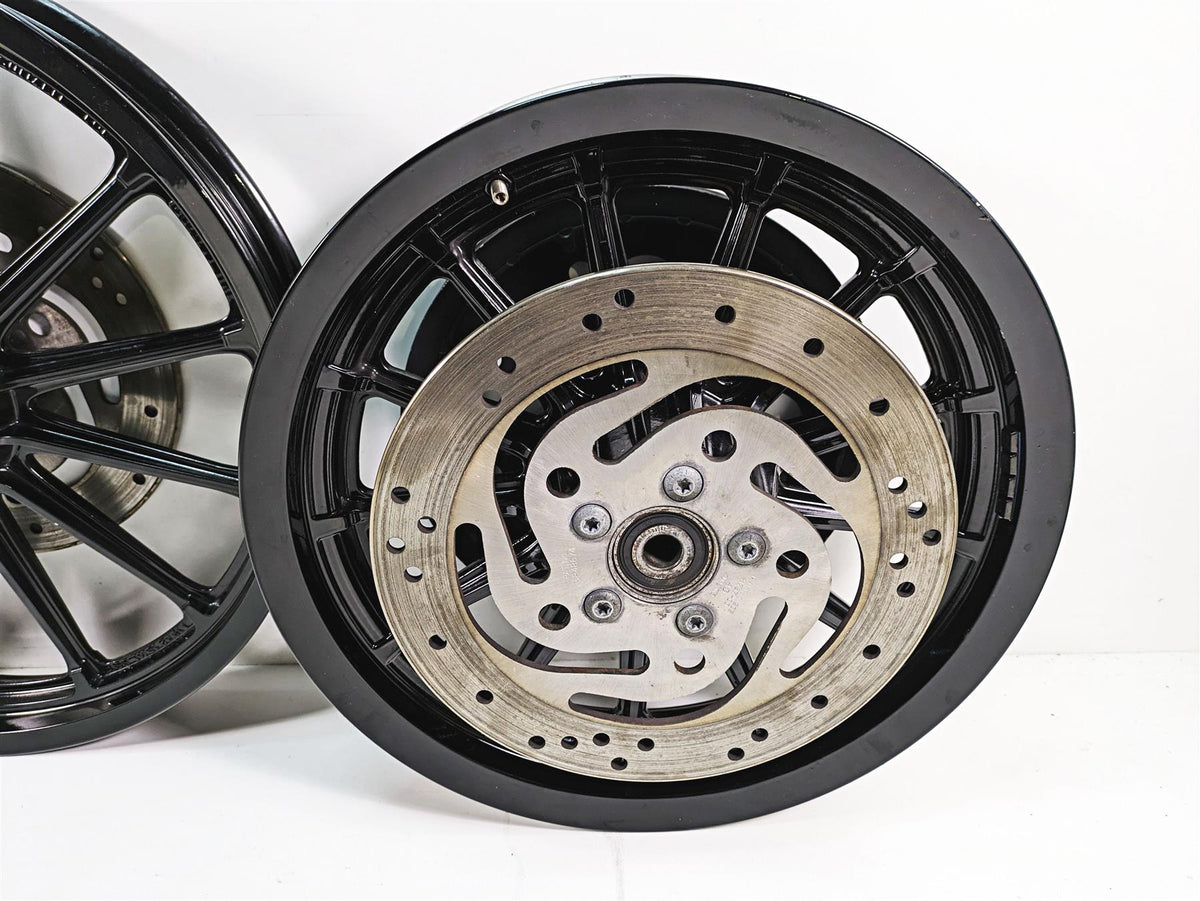 2005 Harley Dyna FXDL Low Rider Black Front Rear Wheel Set 16x3 19x2.15 43499-00 {{ shop.shopifyCountryName }} - Mototech271