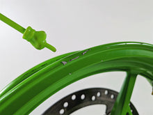 Load image into Gallery viewer, 2024 Kawasaki EX500 Ninja 40th An. Strght Green Front Wheel Rim 17x3 41073-0752

