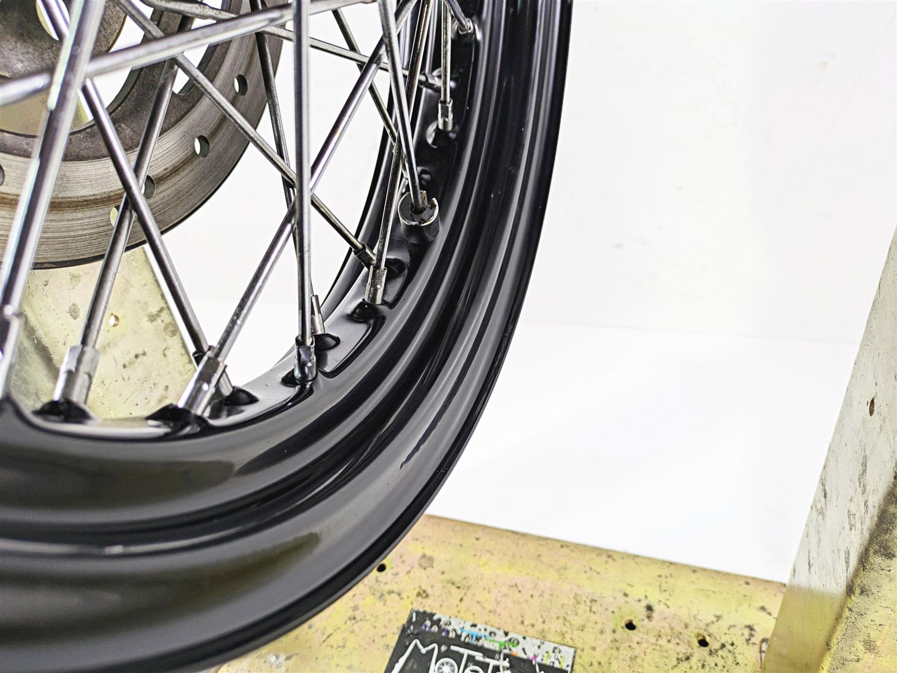 2014 Harley FLS Softail Slim Straight 16x3 Front Wheel Rim & Rotor 55107-12 {{ shop.shopifyCountryName }} - Mototech271