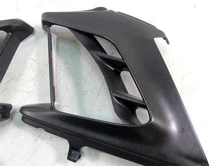 2013 Ducati Diavel Red Carbon Fiber Radiator Shroud Cover Set 48013731A {{ shop.shopifyCountryName }} - Mototech271