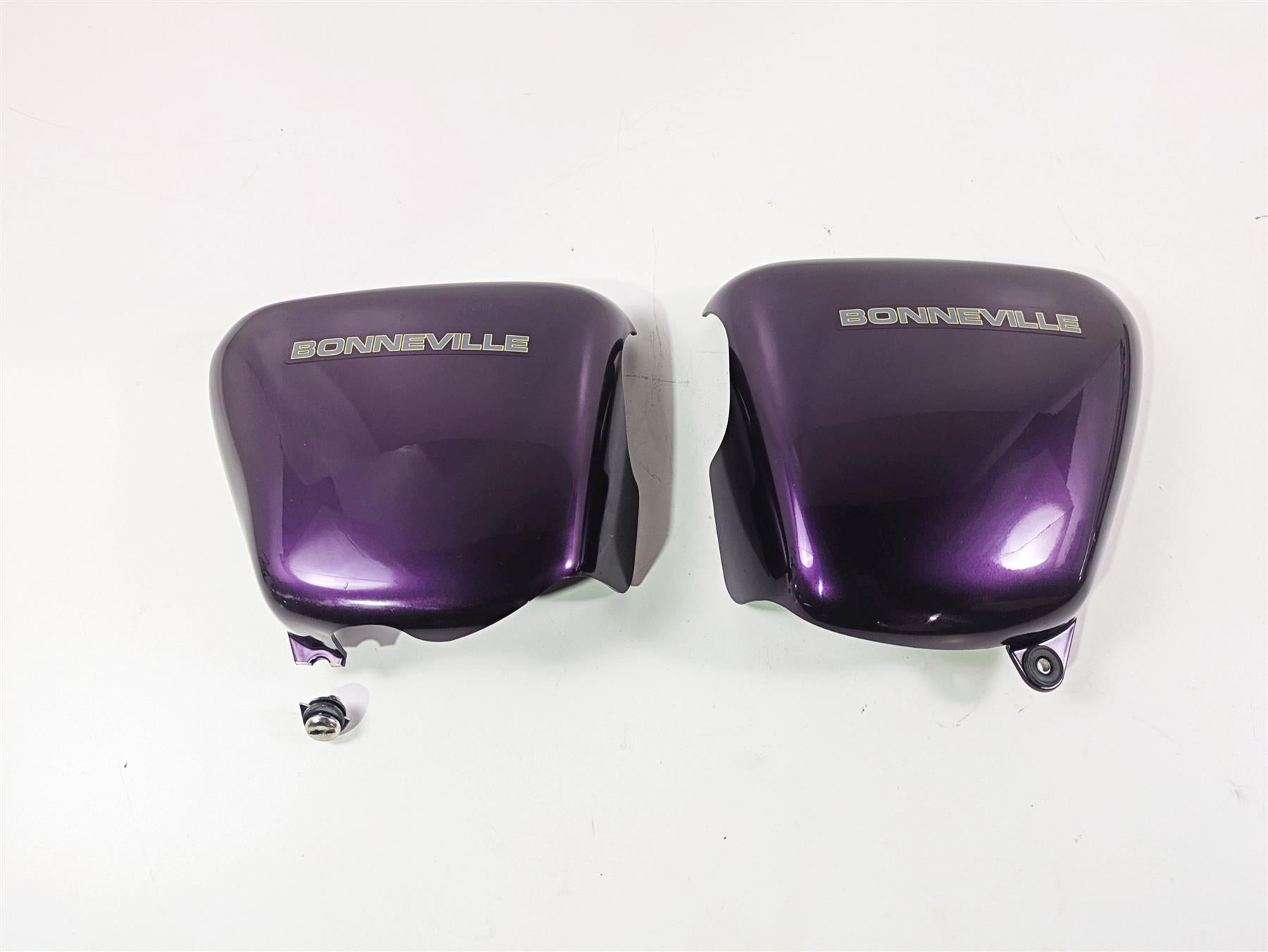 2013 Triumph Bonneville Side Cover Fairing Set Imperial Purple -Read T2309434-KF
