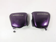 Load image into Gallery viewer, 2013 Triumph Bonneville Side Cover Fairing Set Imperial Purple -Read T2309434-KF
