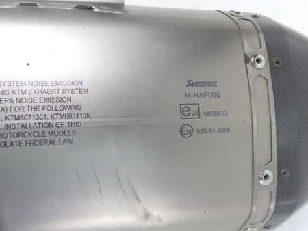 2019 KTM 1290R Super Adventure Akrapovic Exhaust Pipe Slip On Muffler M-HAF006 {{ shop.shopifyCountryName }} - Mototech271
