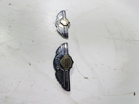 2003 Harley Softail FXSTDI Deuce 100th Fuel Tank Emblem Set 62236-03 62237-03 {{ shop.shopifyCountryName }} - Mototech271