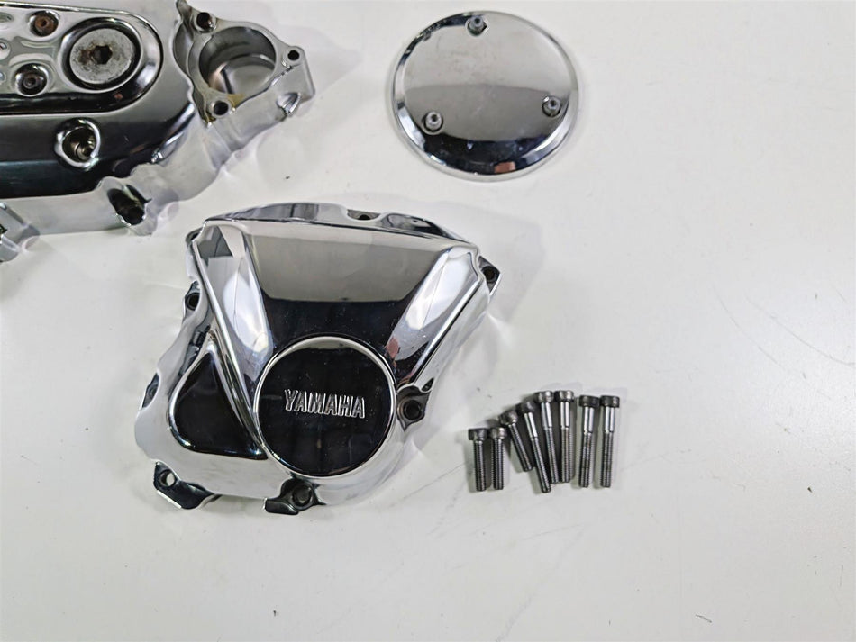 2008 Yamaha XV1900 Roadliner S Chrome Engine Motor Cover Set 1D7-15411-00 {{ shop.shopifyCountryName }} - Mototech271