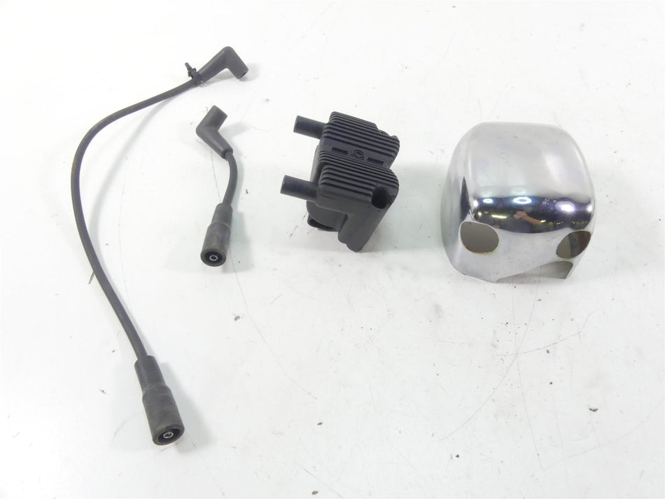 2002 Harley Softail FXSTDI Deuce Ignition Coil Wires Plugs + Cover 31743-01 {{ shop.shopifyCountryName }} - Mototech271