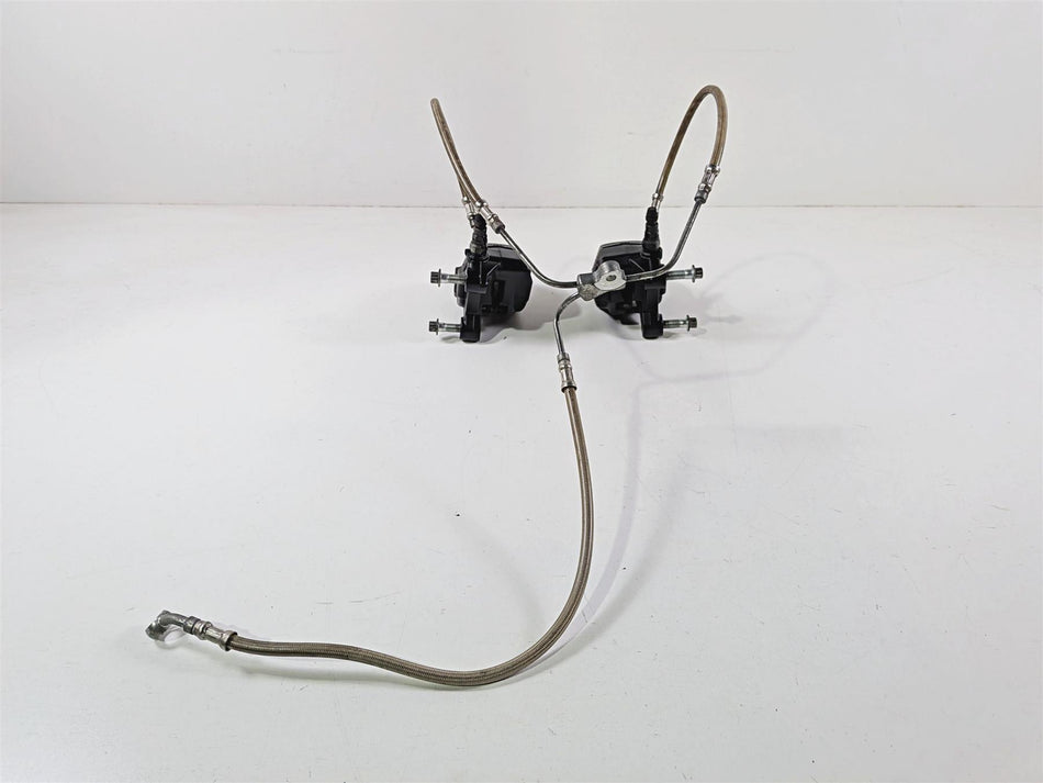 2012 Harley VRSCF Muscle V-Rod Front Brake Caliper Set & Lines 44731-08 44732-08