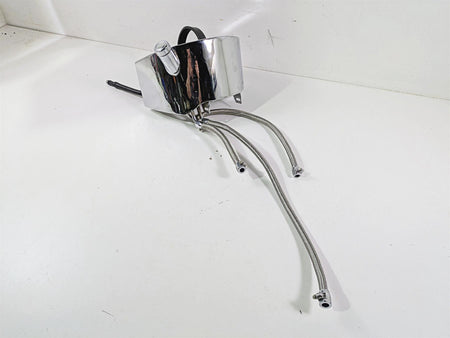 2008 Ultima Motorcycles Fat Bastard Chrome Oil Tank Reservoir & Lines {{ shop.shopifyCountryName }} - Mototech271