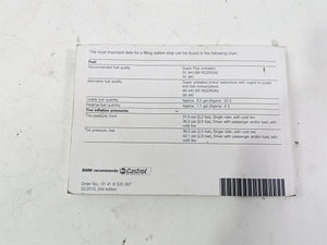 2010 BMW R1200GS K25 Owners Manual Booklet 01418520397