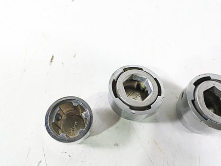 2003 Harley Dyna FXDL Low Rider 100TH Front Rear Chrome Axle Nut Cover Set {{ shop.shopifyCountryName }} - Mototech271