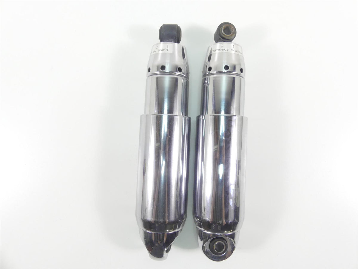2009 Harley Dyna FXDF SE CVO Fat Bob Rear 12" Chrome Shock Damper Set 54608-04 {{ shop.shopifyCountryName }} - Mototech271