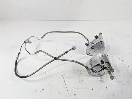 2007 Harley Touring FLHTCU SE CVO E-Glide Front Chrome Brake Caliper Set 4381-99 {{ shop.shopifyCountryName }} - Mototech271