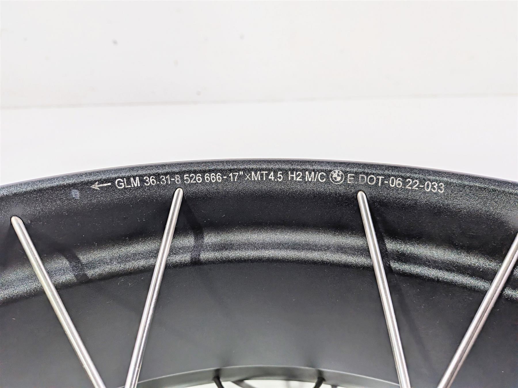 2023 BMW R nineT Scrambler K23 17x4.5 Cross Spoke Rear Wheel Rim 36318562513 {{ shop.shopifyCountryName }} - Mototech271