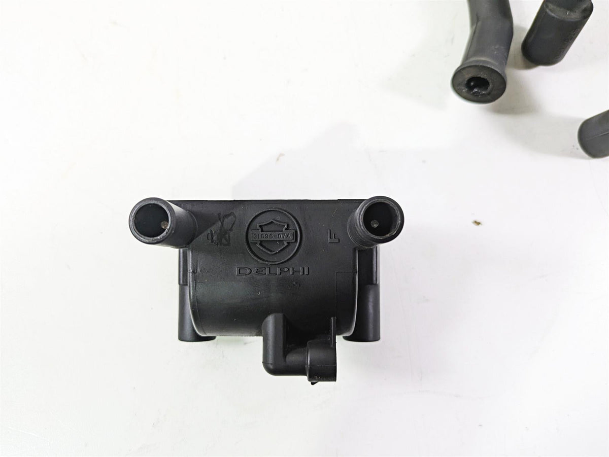 2010 Harley Touring FLHX Street Glide Ignition Coil Wires Plugs 31696-07A {{ shop.shopifyCountryName }} - Mototech271