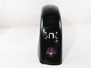 2002 Indian Spirit Deluxe Rear Fender Black Silver - Bent 89-301