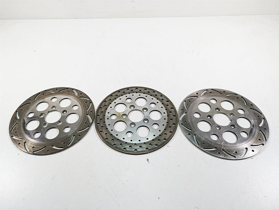 00-07 Harley Davidson Touring Electra Glide Aftermarket Chrome Front Rear Brake Rotor Disc Set {{ shop.shopifyCountryName }} - Mototech271