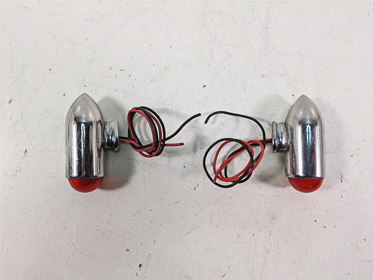 1999 Harley Touring FLHTC Electra Glide Trunk Side Light Lamp Chrome Set {{ shop.shopifyCountryName }} - Mototech271