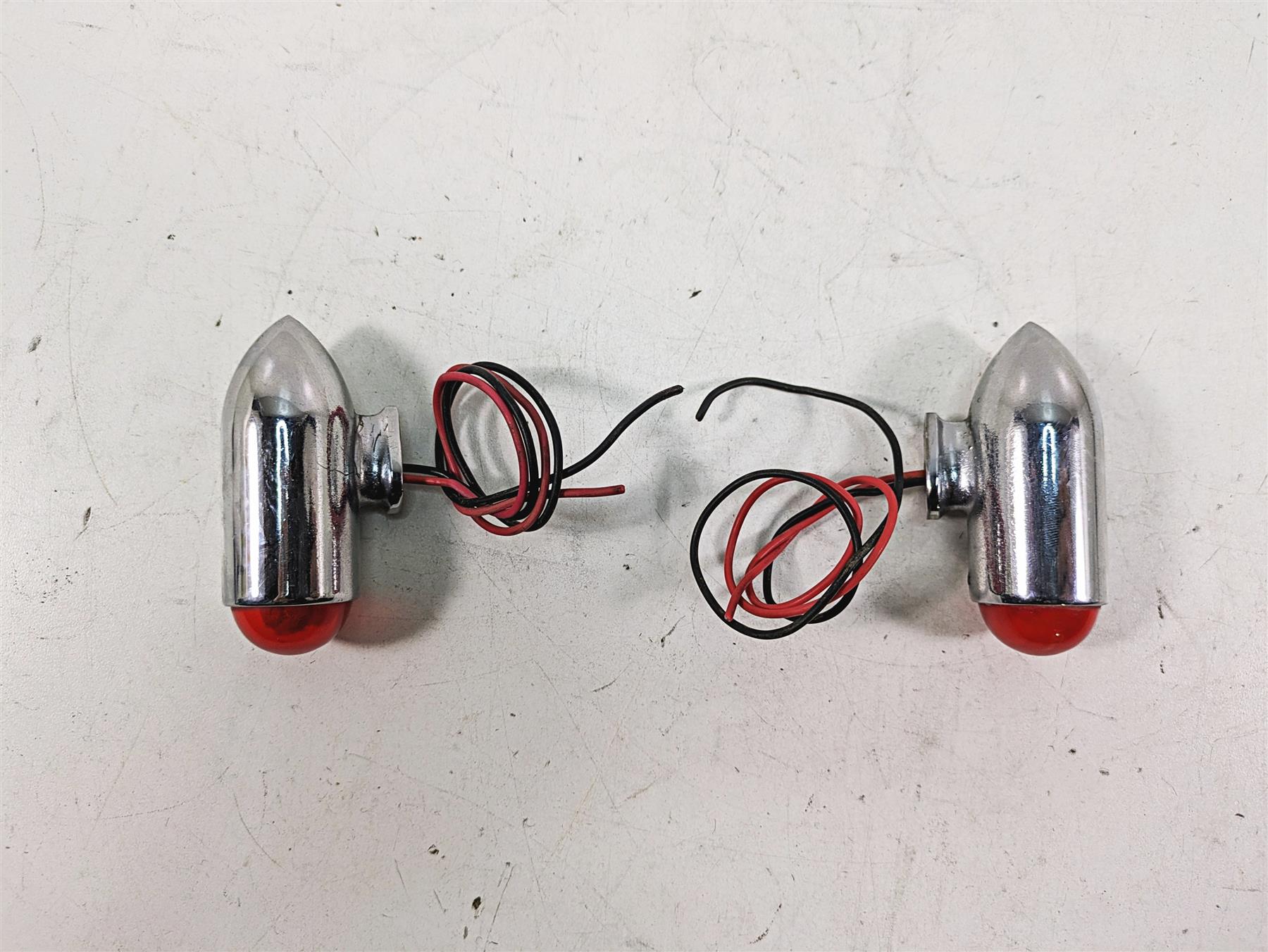 1999 Harley Touring FLHTC Electra Glide Trunk Side Light Lamp Chrome Set {{ shop.shopifyCountryName }} - Mototech271