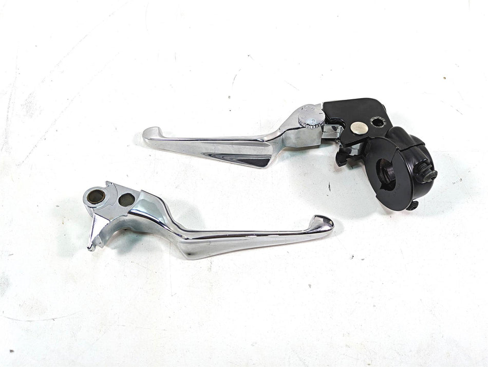 2012 Harley FLD Dyna Switchback Chrome Clutch & Brake Lever + Perch Set 38608-96 {{ shop.shopifyCountryName }} - Mototech271