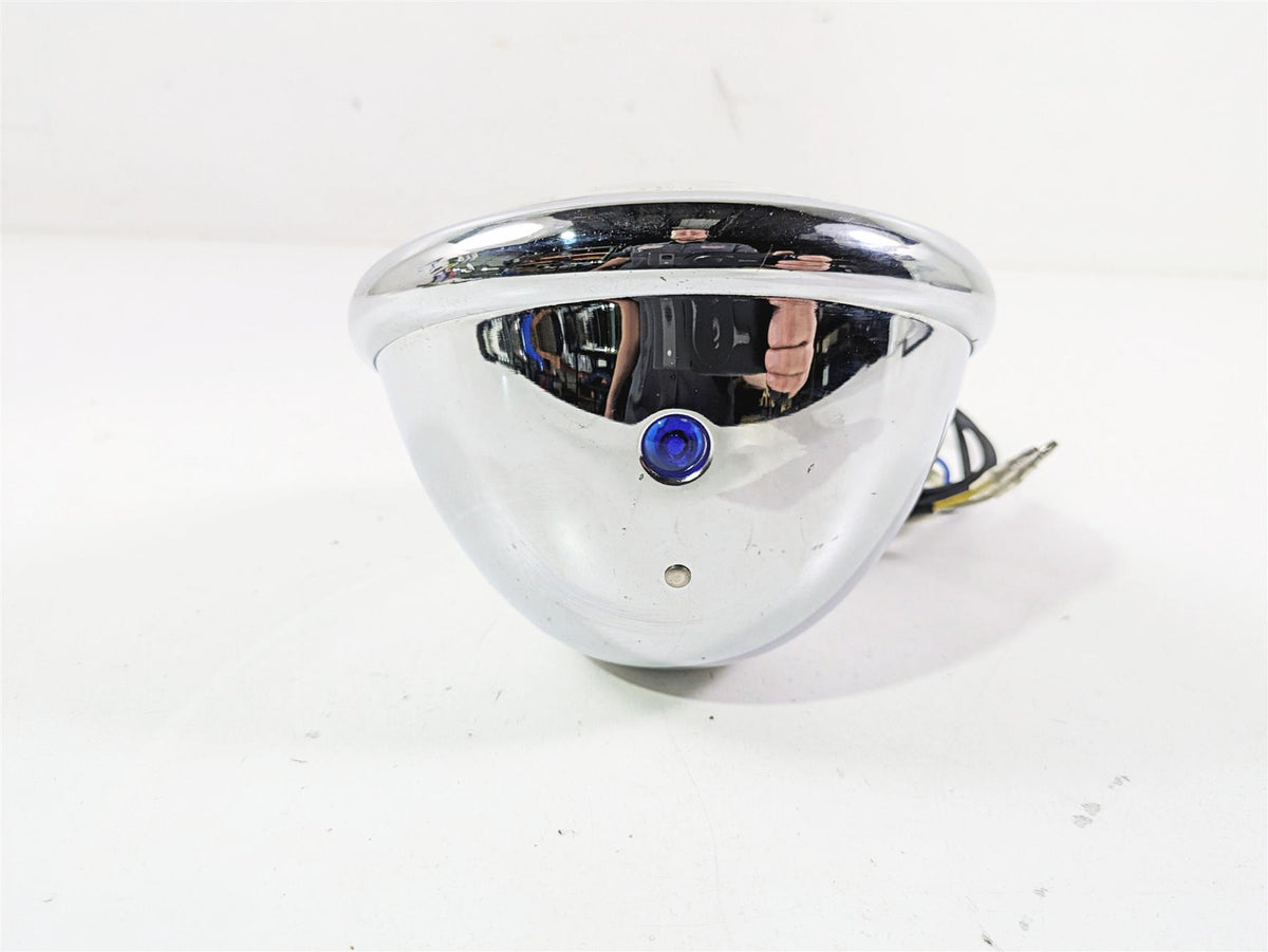 2008 Ultima Motorcycles Fat Bastard Round Chrome Headlight & Mount {{ shop.shopifyCountryName }} - Mototech271