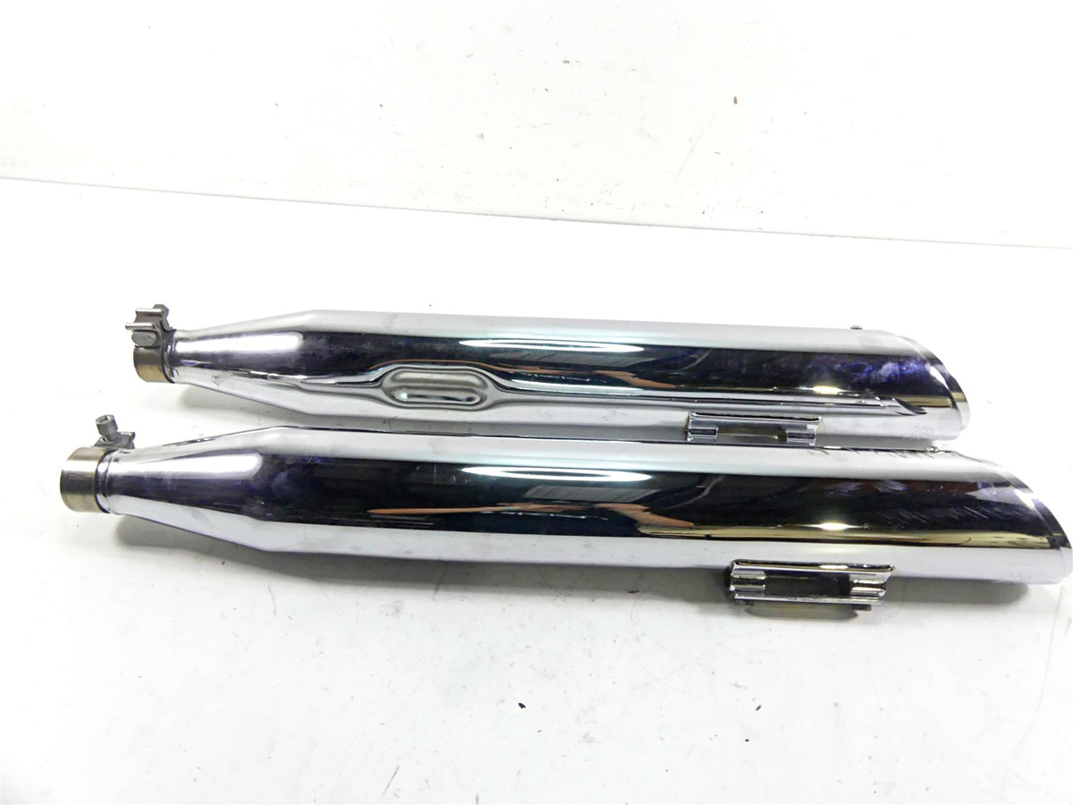 2008 Harley Touring FLHX Street Glide Vance Hines Twin Slash Mufflers Set 16763 {{ shop.shopifyCountryName }} - Mototech271