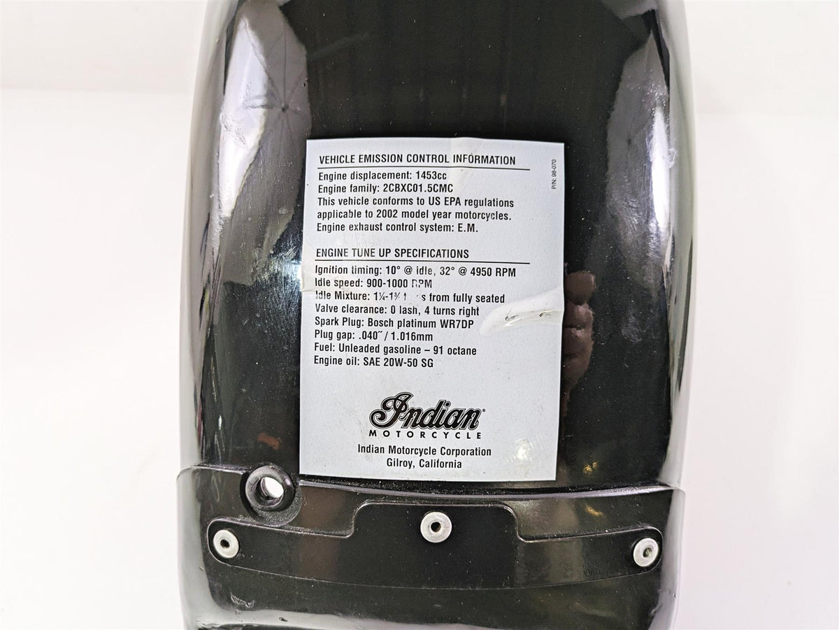 2002 Indian Spirit Deluxe Rear Fender Black Silver - Bent 89-301 {{ shop.shopifyCountryName }} - Mototech271