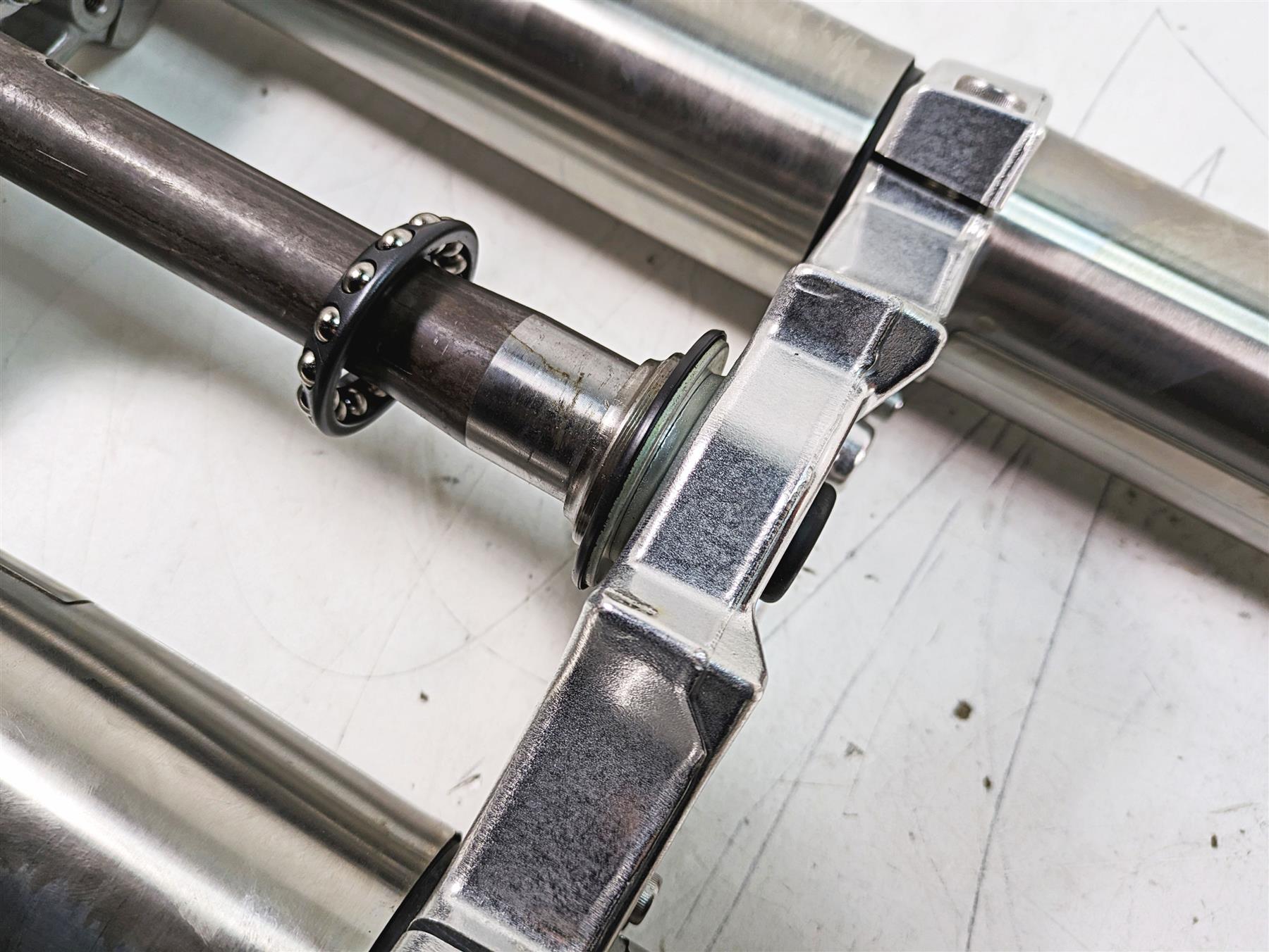 2011 Triumph America Straight Front Forks Triple Tree Axle Riser Set T2041404 {{ shop.shopifyCountryName }} - Mototech271