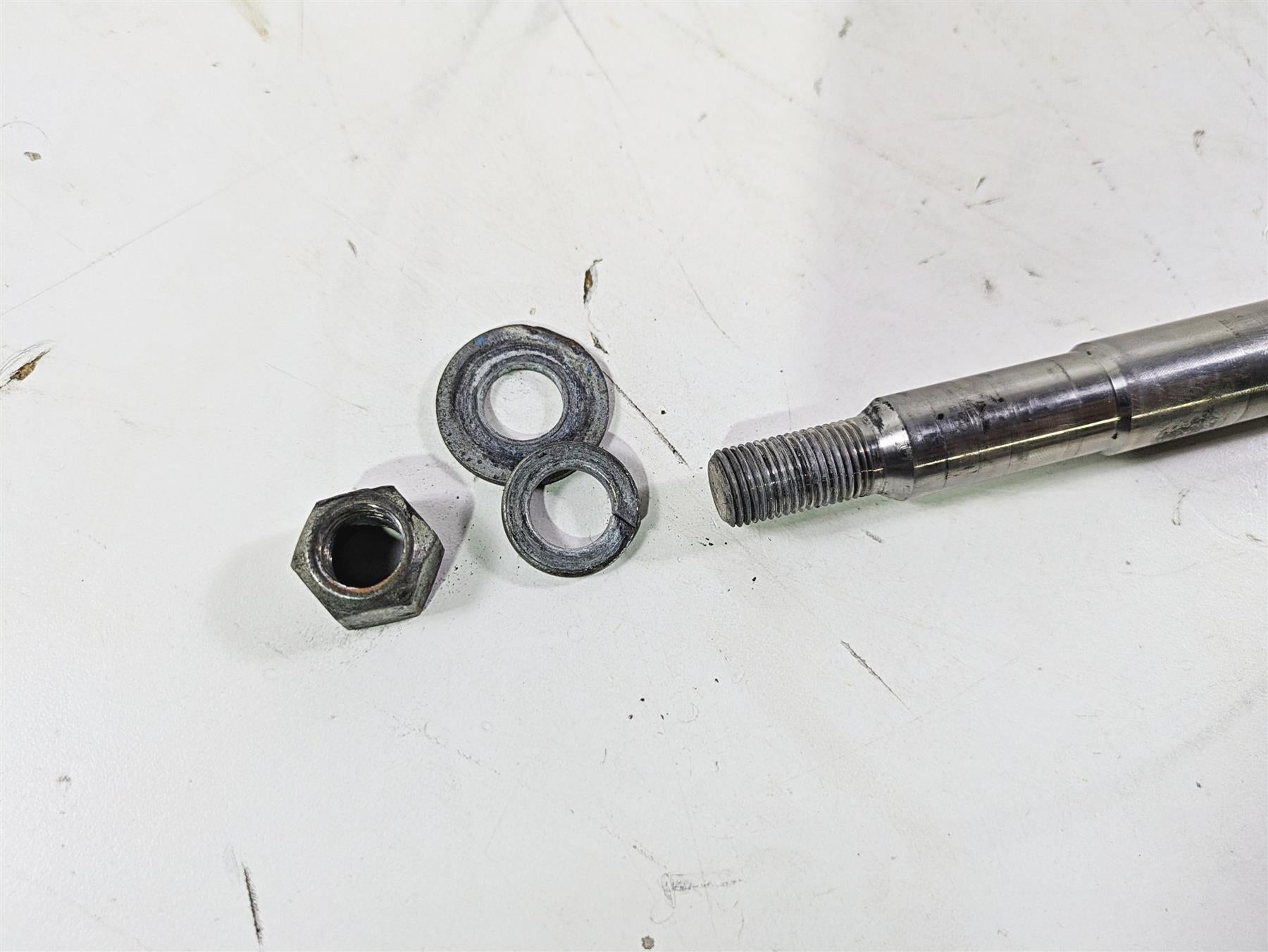 2004 Harley FLSTCI Softail Heritage Front Axle Wheel Spindle 3/4" 41584-86A {{ shop.shopifyCountryName }} - Mototech271
