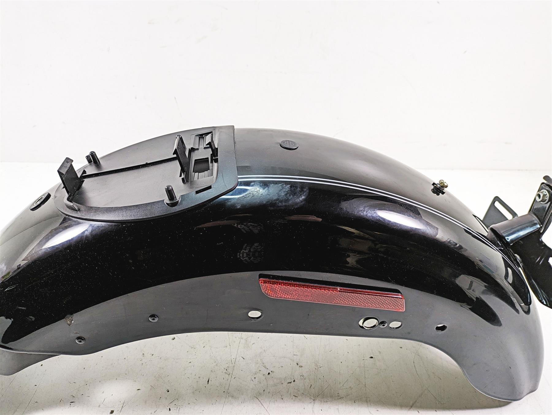 2007 Harley Sportster XL1200 C Rear Fender Vivid Black Silver Stripe 59847-10 {{ shop.shopifyCountryName }} - Mototech271