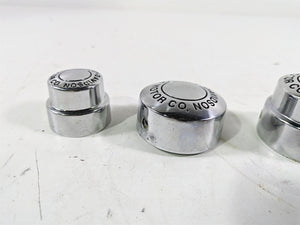 2003 Harley Dyna FXDL Low Rider 100TH Front Rear Chrome Axle Nut Cover Set | Mototech271
