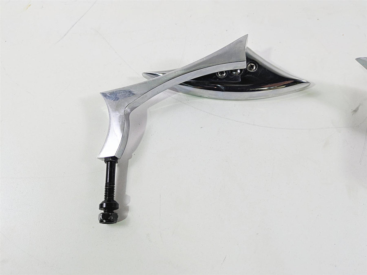 2002 Big Dog Pitbull Custom Chrome Rear View Mirror Set Left & Right {{ shop.shopifyCountryName }} - Mototech271