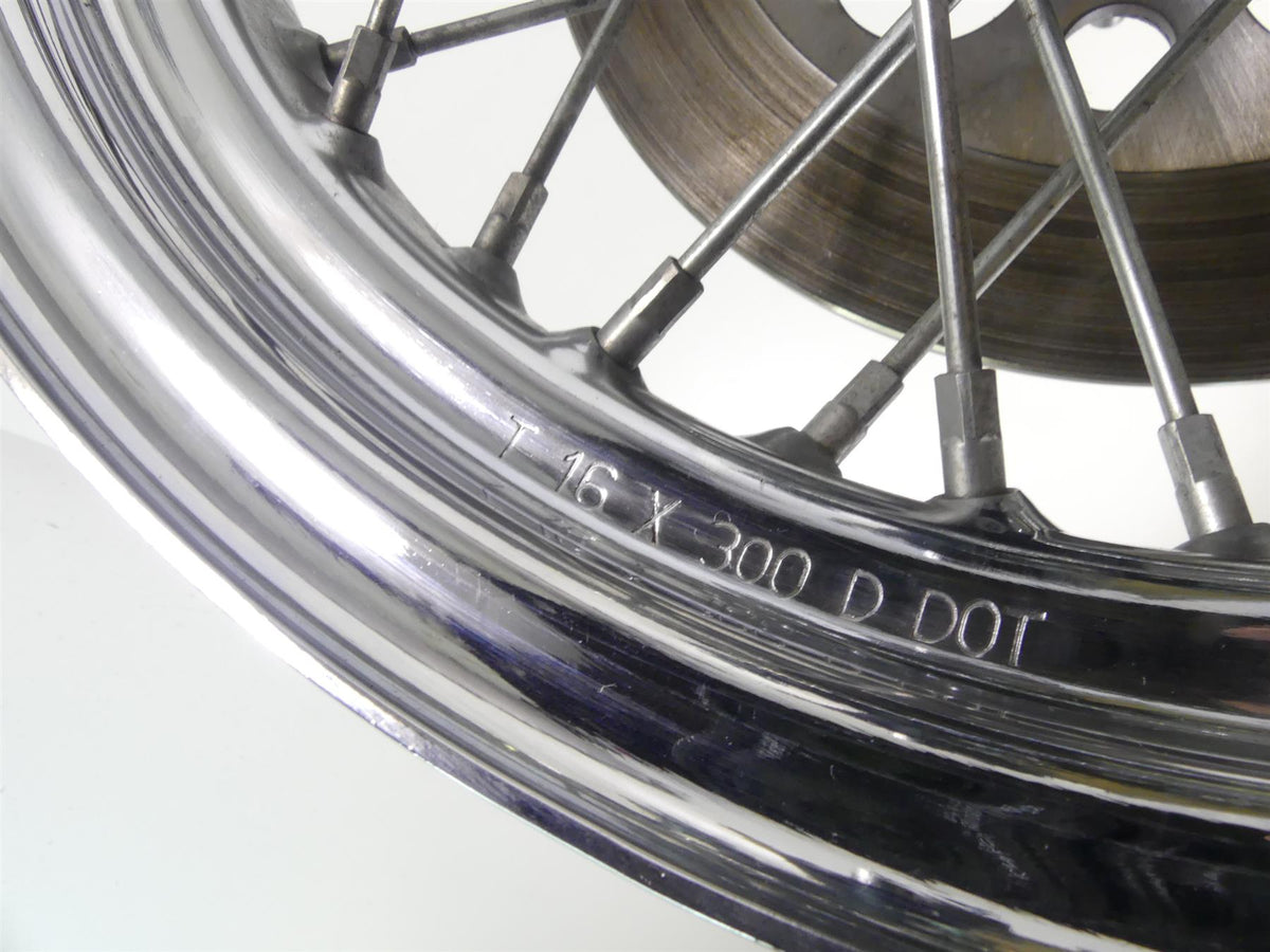 1993 Harley FXSTS Softail Springer Rear Chrome Spoke Wheel Rim 16x3 40975-86 {{ shop.shopifyCountryName }} - Mototech271