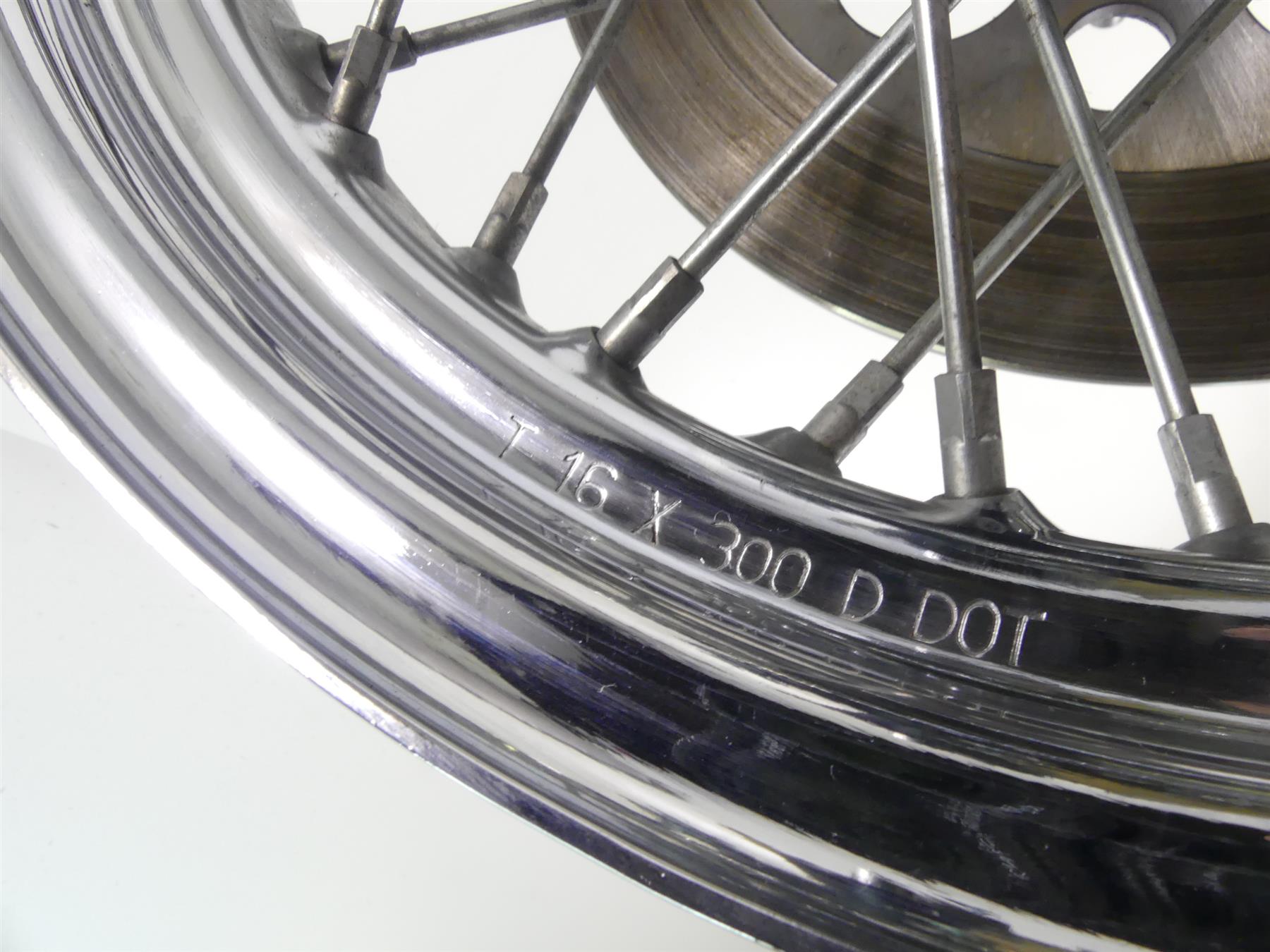1993 Harley FXSTS Softail Springer Rear Chrome Spoke Wheel Rim 16x3 40975-86 {{ shop.shopifyCountryName }} - Mototech271