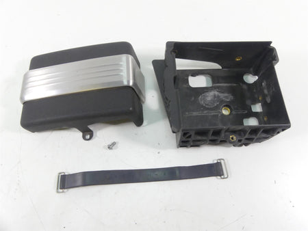 2009 Harley FXDF Dyna Fat Bob Battery Tray Holder Stay Bracket & Cover 70379-06B {{ shop.shopifyCountryName }} - Mototech271